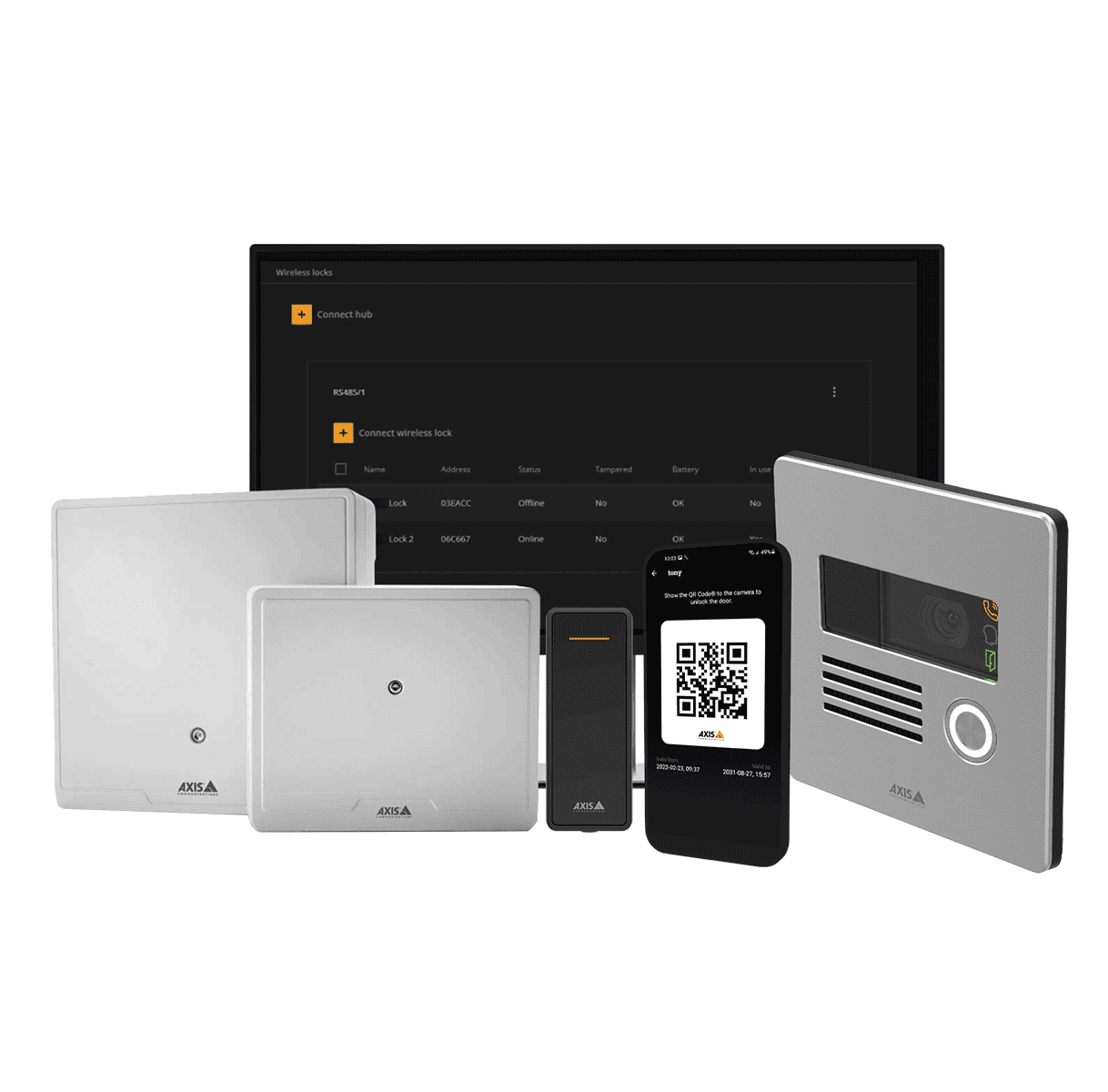 Equipement de Controle d'accès : interphone, digicode, QR Code, panneaux de configuration proposé par Tracor Europe